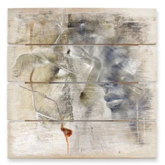 Holzbild Schmucker - Loslassen - 40x41,5 cm 