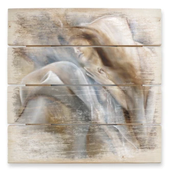 Holzbild Schmucker - Hingabe - 40x41,5 cm 