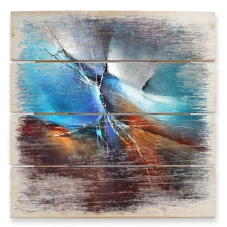 Holzbild Schmucker - Frühling im Eistobel - 40x41,5 cm 