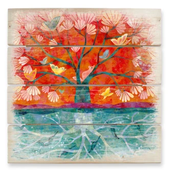 Holzbild Blanz - Baum des Lebens - 40x41,5 cm 