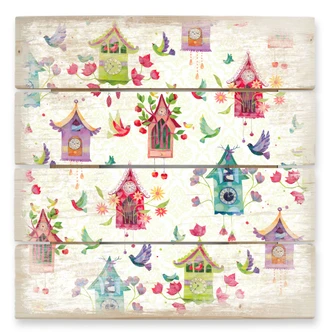 Holzbild Blanz - Traumzeit - 40x41,5 cm 