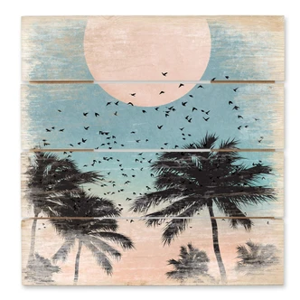 Houten Wanddecoratie Kubistika - Sunset 