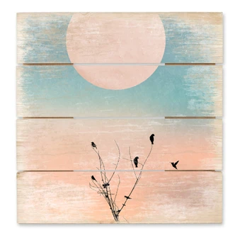 Houten Wanddecoratie Kubistika - Warm Morning 