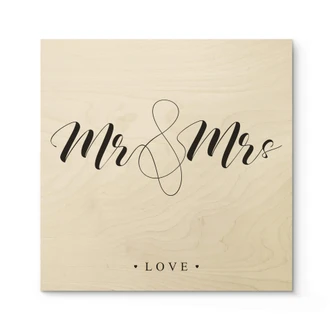 Houten Poster Mr and Mrs 