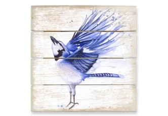 Holzbild Müller - Blaumeise - 40x41,5 cm 