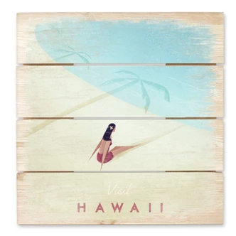 Holzbild Rivers - Hawaii - 40x41,5 cm 