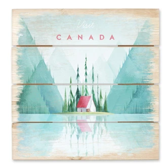 Holzbild Rivers - Kanada - 40x41,5 cm Holzbild Rivers - Kanada - 40x41,5 cm