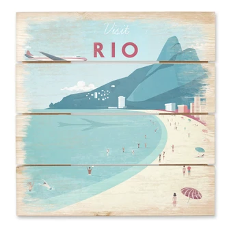 Holzbild Rivers - Rio de Janeiro - 40x41,5 cm Holzbild Rivers - Rio de Janeiro - 40x41,5 cm