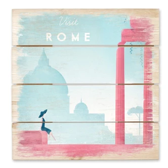 Wanddecoratie Hout - Rivers - Rome 