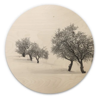 Wandcirkel Hout Lopez - White World Wandcirkel Hout Lopez - White World