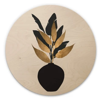 Obraz drewniany Kubistika - Bukiet nr 5 - Okrągły 