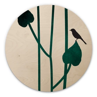 Obraz drewniany Cubistika - Natura - Okrągły 