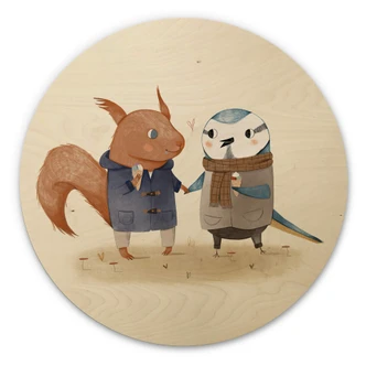 Tableau sur bois Loske - Glace - Rond 