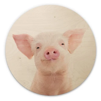 Tableau sur bois Sisi & Seb - Porcelet - Rond 