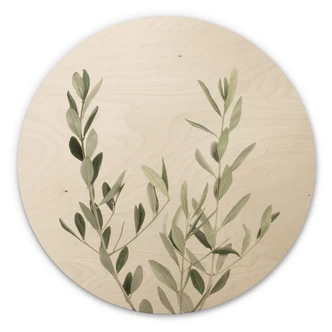 Wandcirkel Hout Sisi & Seb - Olijventak 