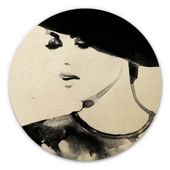 Wandcirkel Hout Fashion Victim  