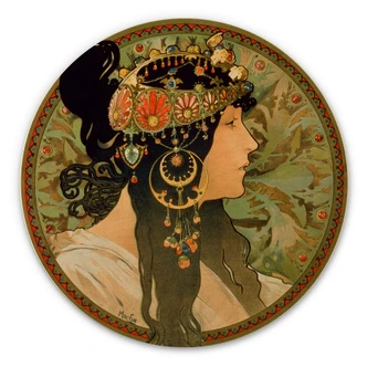 Wall Circle Wood Mucha - the Brunette 