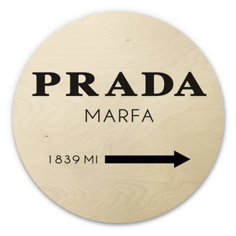 Cuadro de madera - Prada Marfa - Redondo 