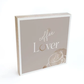 Houten Decoratieblok Coffee Lover 