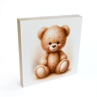 Houten Decoratieblok Kleine teddybeer - Magnusson 