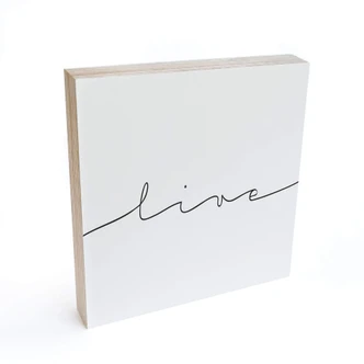 Houten Decoratieblok - LIVE 