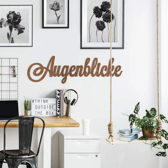 Holzbuchstaben Mahagoni Augenblicke 