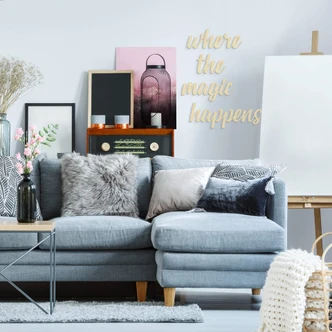 Houten letters populier Where the magic happens Houten letters populier Where the magic happens