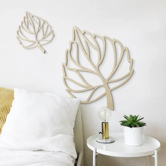 Wanddecoratie Populierenhout Berkenblad 