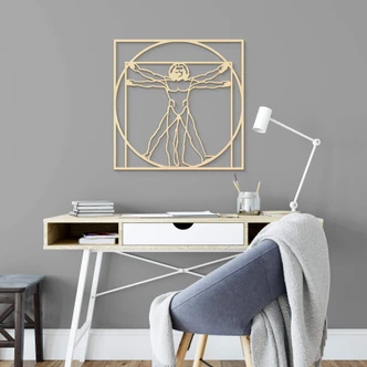 Wooden Décor - Vitruvian Man 