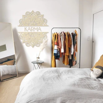 Decoro in legno - Mandala Karma 