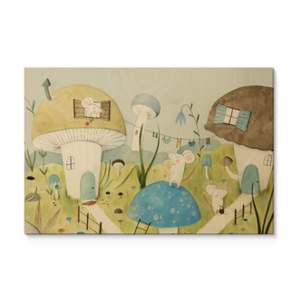 Holzbild Loske - Mäusestadt 