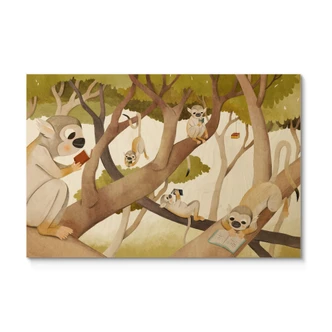 Holzbild Loske - Schlaue Äffchen 