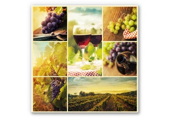 Stampa su Forex - Collage enologico - quadrato 
