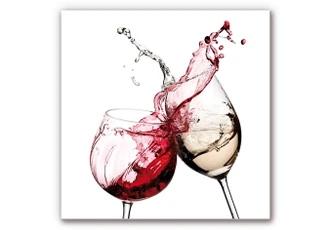 Stampa su Forex - Bicchieri di vino - quadrato 