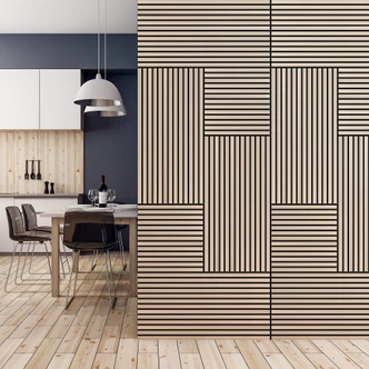 Wandpaneel Jangal Modulair akoestisch wandpaneel Fineer - Letea Oak 