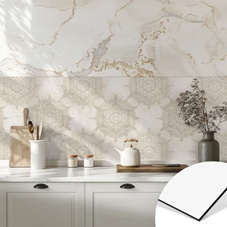 Küchenrückwand Elegantes Mandala in Sandgold - Bloomery Decor 