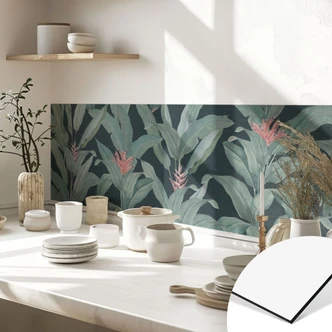 Küchenrückwand Urban Jungle Tropenblätter Grün - Bloomery Decor 