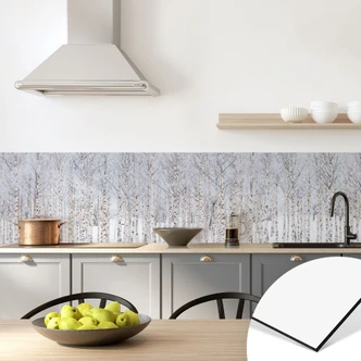 Küchenrückwand mit Natur-Motiv Birkenwald im Winter - EMELIEmaria 