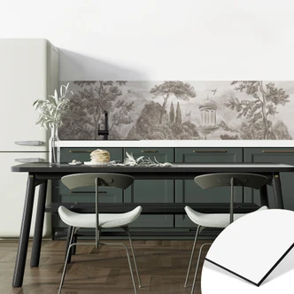 Keukenachterwand landschap met tuinlandschap in beige - Ms Tiff 