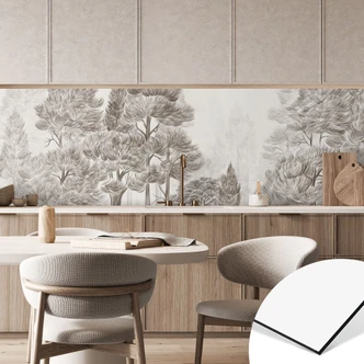 Keukenachterwand bos met boslandschap in beige - Ms Tiff 