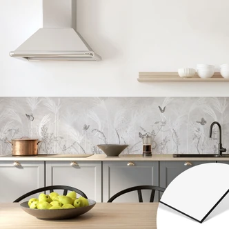 Keukenachterwand Wilde bloemenweide met vlinders in Scandinavisch design - Ms Tiff 