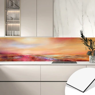 Stænkplade til køkken Gylden horisont i aftenlyset - Schmucker 