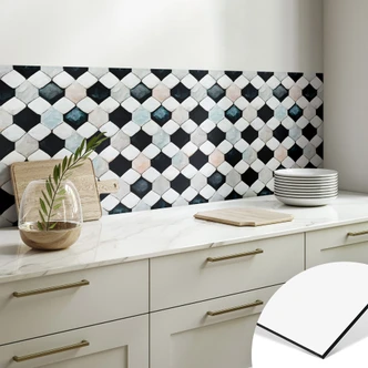 Küchenrückwand Geometrisches Muster mit Rautensteinen - Treechild Küchenrückwand Geometrisches Muster mit Rautensteinen - Treechild