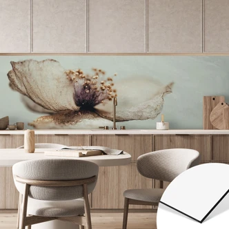 Keukenachterwand Delicate gedroogde bloemen in beige - Treechild 