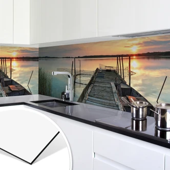 Keukenachterwand Dibond - Sunset at the Lake 