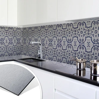 Küchenrückwand - Alu-Dibond-Silber - Holland Kac Küchenrückwand - Alu-Dibond-Silber - Holland Kac