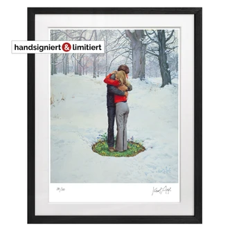 Exklusive Edition: handsigniert und limitiert - Fine Art Poster mit Passepartout im Rahmen - Schmelzende Liebe (1972) - Kurt Ard - 40x50 cm 