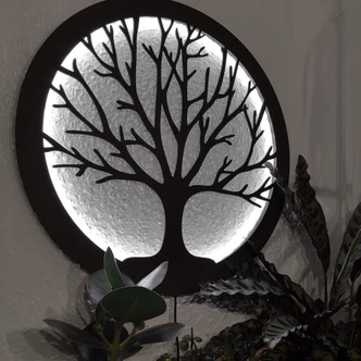 LED Wanddecoratie van MDF - Tree of Life 