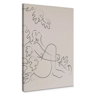 Canvastavla 1X Studio - Naken kvinna i naturen 