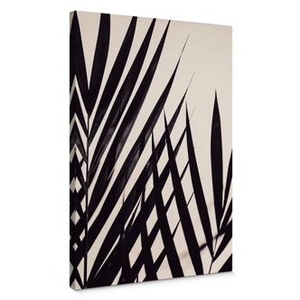 Canvastavla 1X Studio - Svart palmblad 